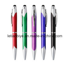 Bolígrafo promocional de plástico con lápiz táctil (LT-D002)